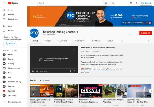 photoshoptrainingchannelyoutubefreetry3rdbestteacher